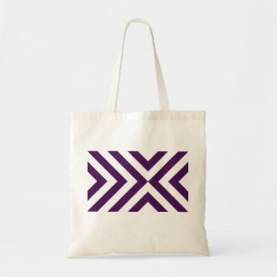 Tote Bag Chevrons violets et blancs