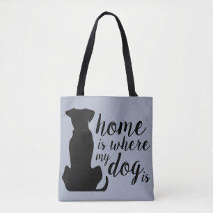 Tote Bag Chez Moi, Mon Chien Est Là