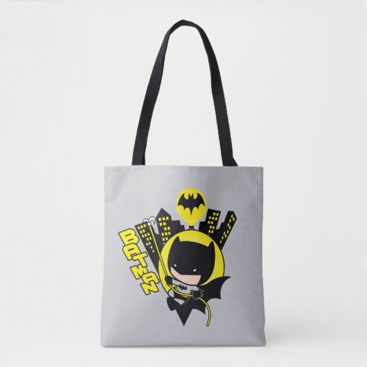 Tote Bag Chibi Batman Évolue La Ville (Devant)