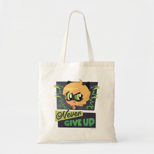 Tote Bag Chibi Cat Noir n'abandonne jamais (Devant)