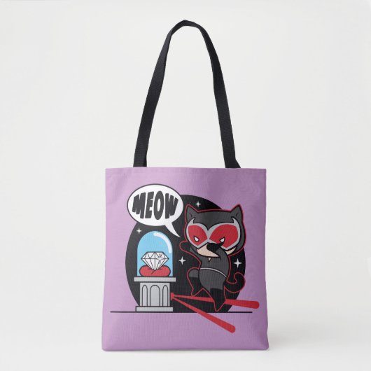 Tote Bag Chibi Catwoman à voler un diamant (Devant)