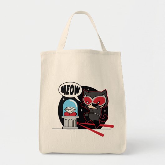 Tote Bag Chibi Catwoman à voler un diamant (Devant)