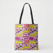 Tote Bag Chibi Comic Phases et Logos Motif (Devant)