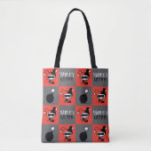Tote Bag Chibi Harley Quinn Checker Motif (Devant)