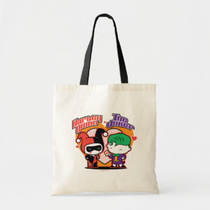 Tote Bag Chibi Harley Quinn & Chibi Joker Coeurs