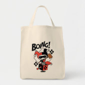 Tote Bag Chibi Harley-Quinn-In-A-Box Avec Marteau (Devant)