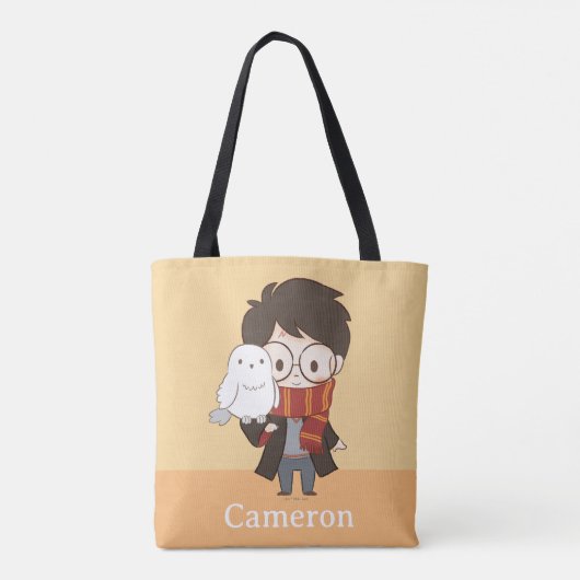 Tote Bag Chibi HARRY POTTER™ & Hedwig (Dos)
