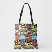 Tote Bag Chibi Justice League Motif de bande dessinée (Devant)