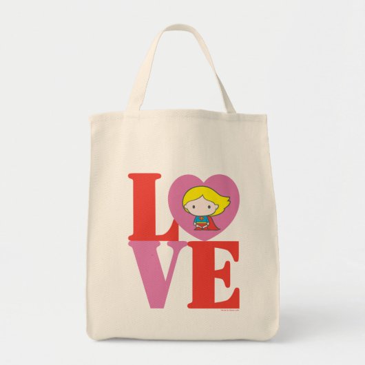 Tote Bag Chibi Supergirl LOVE (Devant)