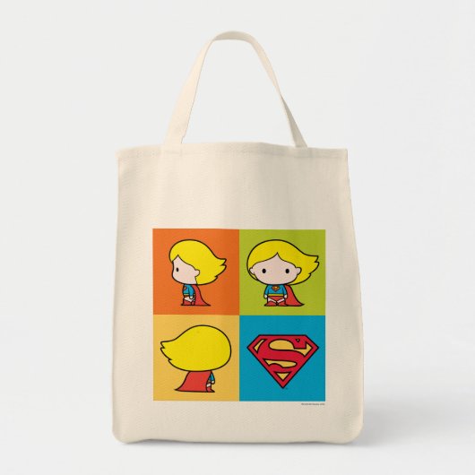 Tote Bag Chibi Supergirl retournement de caractère (Devant)