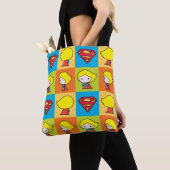 Tote Bag Chibi Supergirl retournement de caractère (De près)