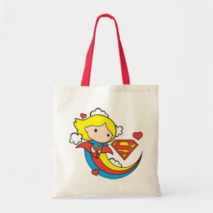 Tote Bag Chibi Supergirl volant arc-en-ciel