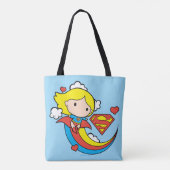 Tote Bag Chibi Supergirl volant arc-en-ciel (Dos)
