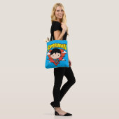 Tote Bag Chibi Superman Polka Dot Shield et nom (Sur le modèle)