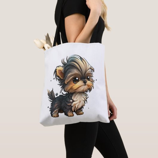 Tote Bag Chibi Yorkshire Terrier (De près)