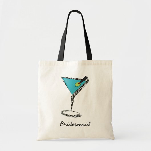 Tote Bag chic aqua martini (Devant)