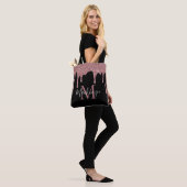 Tote Bag Chic Black Rose Gold Parties scintillant Drives Mo (Sur le modèle)