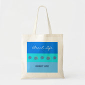 Tote Bag Chic Blue Stripes Poisson et Coquillages de mer Be (Devant)