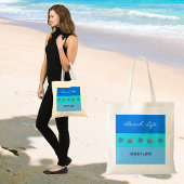 Tote Bag Chic Blue Stripes Poisson et Coquillages de mer Be