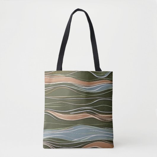 Tote Bag Chic boho lac d'automne abstrait (Devant)