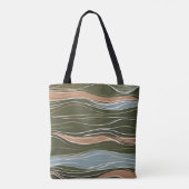 Tote Bag Chic boho lac d'automne abstrait (Dos)