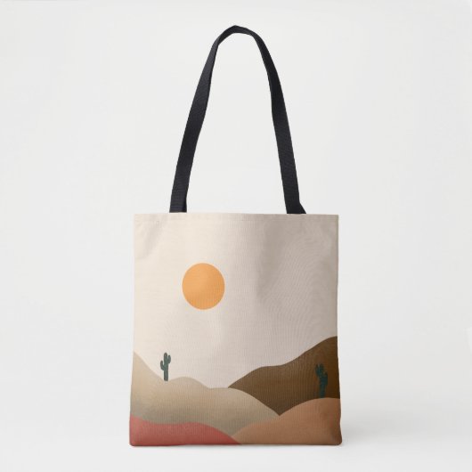 Tote Bag Chic Boho Terracotta Desert Cactus (Devant)