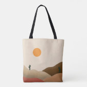 Tote Bag Chic Boho Terracotta Desert Cactus (Dos)