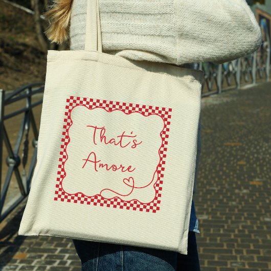 Tote Bag Chic 'C'est l'amour' Thème Italien Personnalisable