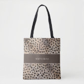Tote Bag Chic Cheetah Personnalisé (Devant)