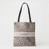 Tote Bag Chic Cheetah Personnalisé (Devant)