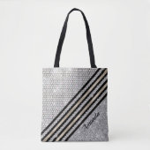 Tote Bag Chic faux cristal et parties scintillant argent Pe (Devant)