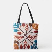 Tote Bag Chic feuillage d'automne simple terre brûlé orange (Dos)