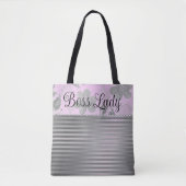 Tote Bag Chic Floral "Boss Lady" (Devant)