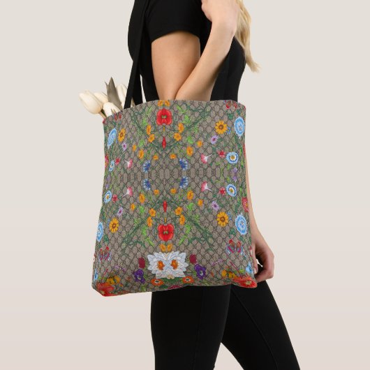 Tote Bag Chic floral tendance (De près)