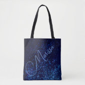 Tote Bag Chic Fun Personnalisé Blue Confetti Fourre-tout (Devant)