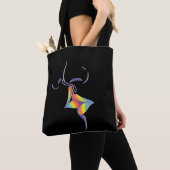 Tote Bag Chic Gay pride Rainbow Lips embrasser Lesbian Coup (De près)