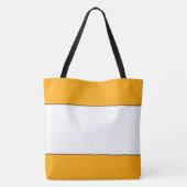 Tote Bag Chic jaune doré orange blanc rayé (Dos)