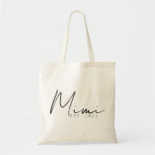 Tote Bag Chic Mimi EST Année Script Minimal Quotidien (Devant)