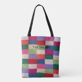 Tote Bag chic minable de patchwork tricoté rétro par style (Dos)
