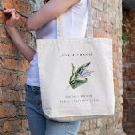 Tote Bag Chic minimal Tropical Blue Leafy Floral Mariage<br><div class="desc">Pour toute autre personnalisation ou tout autre élément correspondant,  n'hésitez pas à me contacter à l'adresse yellowfebstudio@gmail.com</div>