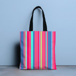 Tote Bag Chic moderne fille Motif de bande de bonbons<br><div class="desc">Ce design moderne présente des rayures colorées en rose,  bleu et vert. #moderne #chic #stylish #élégant #girly #preppy #forher #fourre-tout #bags #sacs fourre - touts #accessoires #fashion #style #handbags #cadeaux #giftsforher</div>
