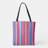 Tote Bag Chic moderne fille Motif de bande de bonbons (Dos)