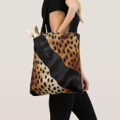 Tote Bag Chic Occidental Noir Brown (De près)