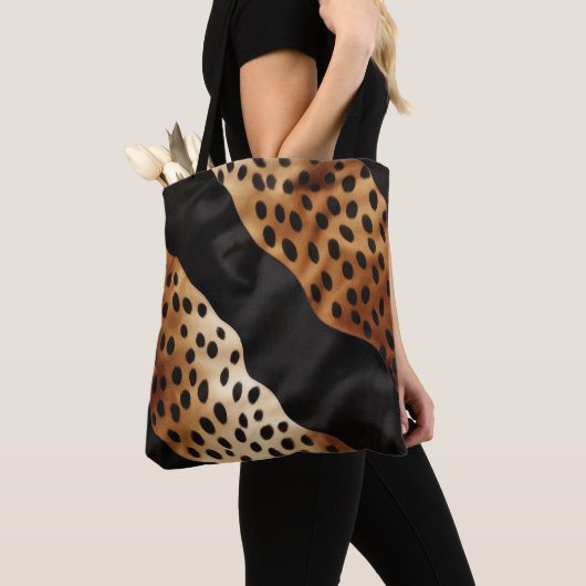 Tote Bag Chic Occidental Noir Brown (De près)