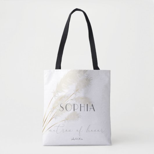 Tote Bag Chic Pampas Pampas Grass Matron d'honneur (Devant)