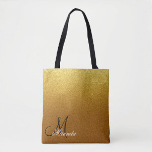 Tote Bag Chic Parties scintillant or Glam Monogrammé