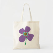 Tote Bag Chic Purple Daisy Pop Fleur Été Mélange Whimsical (Devant)