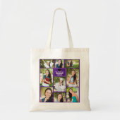Tote Bag Chic Purple Graduate Photo Collage Graduation Cade (Devant)