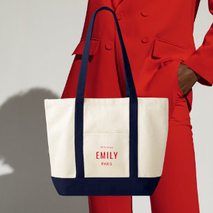 Tote Bag Chic Red Navy Beauté / Fashion Branded Promotionne