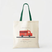 Tote Bag Chic Red Navy Moteur de Camion d'incendie n'import (Devant)